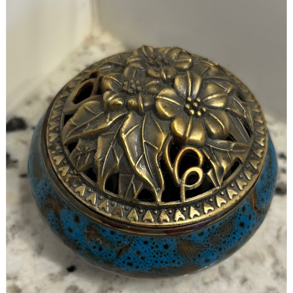 Stoneware Ceramic Incense Potpourri‎ decor round Flower